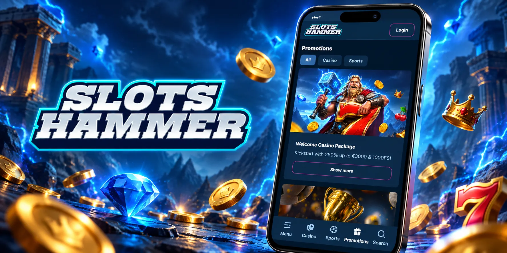 SlotsHammer Casino App-schermafbeelding